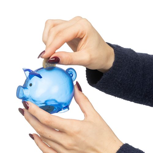 Recycled PS plastic piggy bank Vivi Recycled PS plastic piggy bank Vivi