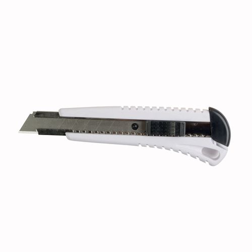 ABS Stanley knife with locking mechanism, large, 2 spare blades