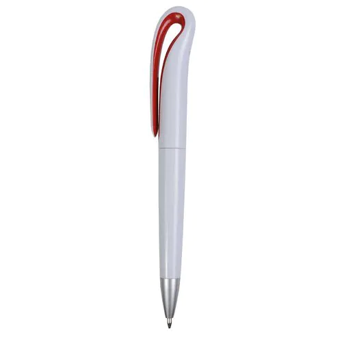 Plastic ballpen with curve shaped clip Plastic ballpen with curve shaped clip