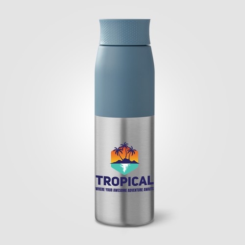 Bouteille Borealis à couvercle à torsion en acier inoxydable recyclé - 650 ml Bouteille Borealis à couvercle à torsion en acier inoxydable recyclé - 650 ml