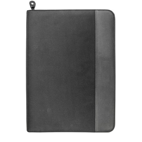 Pochette porte-documents en microfibre et simili cuir. Reliure à anneaux. Pochette porte-documents en microfibre et simili cuir. Reliure à anneaux.