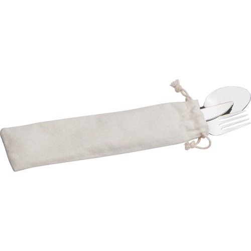 Bestekset in katoenen hoesje