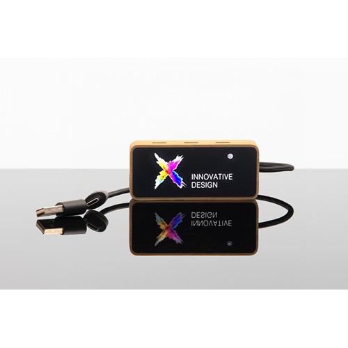 8-in-1 lighting hub 100% FSC® Bamboo 8-in-1 lighting hub 100% FSC® Bamboo