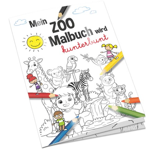 Colouring book / set A6 - Zoo - Colouring set neutral Colouring book / set A6 - Zoo - Colouring set neutral
