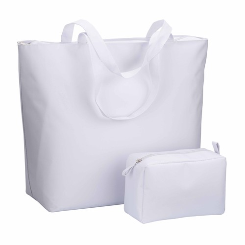 300D polyester beach bag with long handles and zip closure 300D polyester beach bag with long handles and zip closure