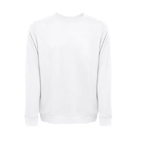 THC COLOMBO WH. Felpa (unisex) in spugna italiana non garzata. colore bianco