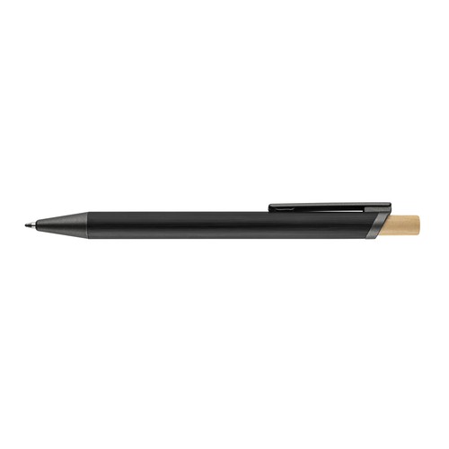 Metmaxx® stylo à bille "AluEcoLogo" noir