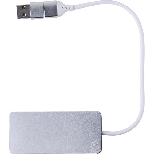 Recycled aluminium USB Hub Layton Recycled aluminium USB Hub Layton