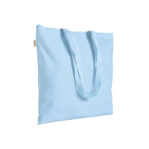 Plain-coloured shopper bag in 140 g/m2 recycled cotton. GRS certified Plain-coloured shopper bag in 140 g/m2 recycled cotton. GRS certified