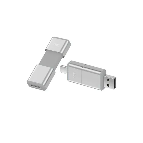 Model OTG F49 Type C USB 3.0-flashschijf 128 GB Zilver