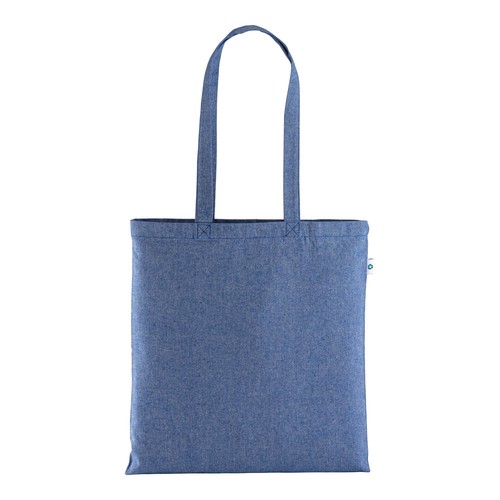Shopper en coton recyclé 190 g/m2, anses longues, 38 X 42 cm Shopper en coton recyclé 190 g/m2, anses longues, 38 X 42 cm