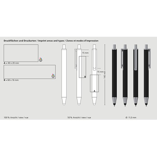 penna per dispositivi touchscreen multifunzione penna per dispositivi touchscreen multifunzione