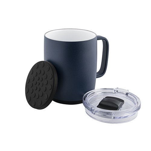 Metmaxx® "Crema OfficeVibeThermo" thermal mug, blue with lid Metmaxx® "Crema OfficeVibeThermo" thermal mug, blue with lid