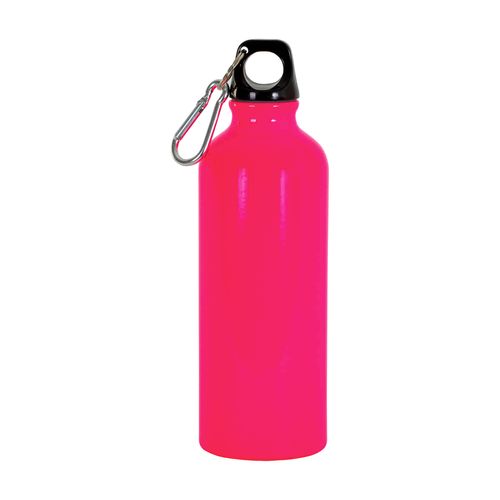 Aluminium water bottle (500 ml) with plastic lid and snap hook (22 cm tall) Aluminium water bottle (500 ml) with plastic lid and snap hook (22 cm tall)