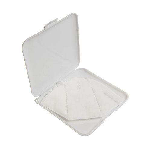 Etui porte-masque en PP avec traitement anti-bactérienne. ISO 22196