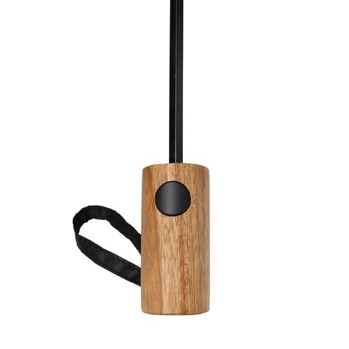 Mini parapluie 21" à ouverture auto en bois d'acacia Kaycey