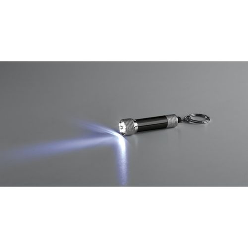 RE-LERGAN. Llavero de aluminio (92% reciclado) con linterna LED de 3 posiciones RE-LERGAN. Llavero de aluminio (92% reciclado) con linterna LED de 3 posiciones