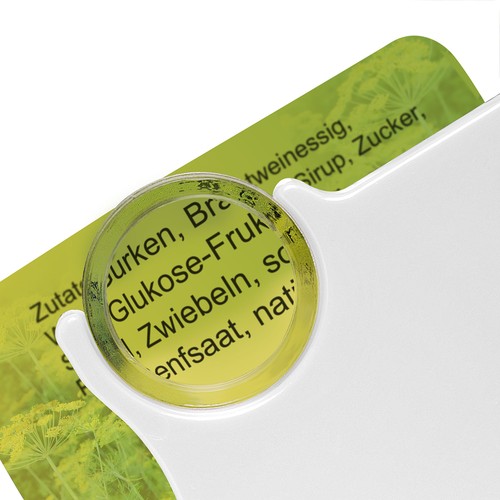 Chip holder with 1€ chip and magnifier