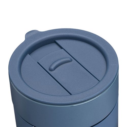 300 ml silicone-coated ceramic mug. Removable PP cap with sliding opening