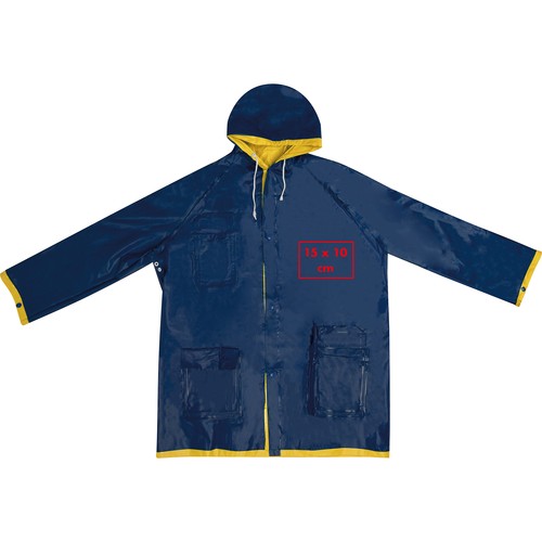 Bicolour reversible raincoat, PVC,XL