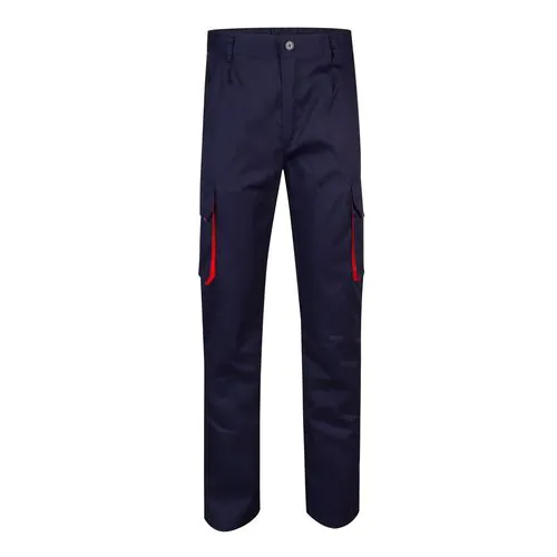 VL HYPNOS. Pantalón de sarga multibolsillos bicolor (200g/m²), en algodón (35%) y poliéster (65%) VL HYPNOS. Pantalón de sarga multibolsillos bicolor (200g/m²), en algodón (35%) y poliéster (65%)