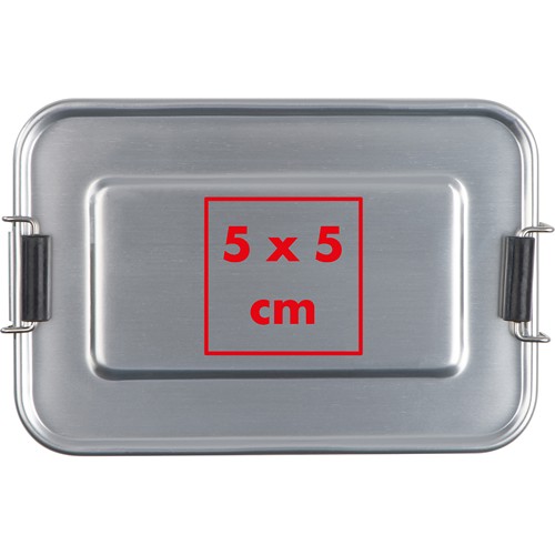 Aluminium lunch box with closure