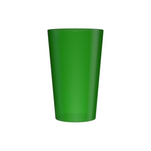25 cl green reusable plastic cup - unprinted