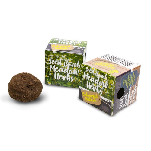 Bomba de semillas en caja (personalizado)