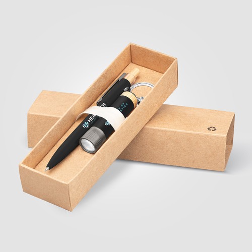 Reborn Recycled Aluminium Bamboo Accented Pen & Torch Gift Set Reborn Recycled Aluminium Bamboo Accented Pen & Torch Gift Set