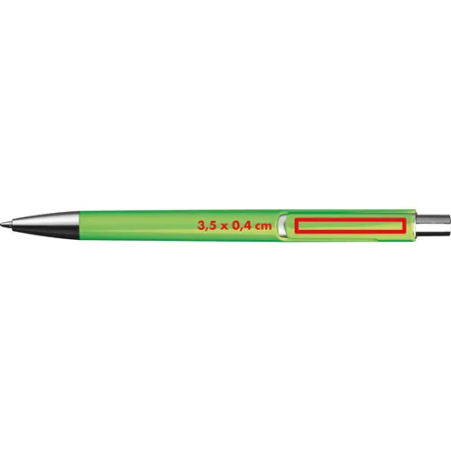Stylo bille avec applications argentées