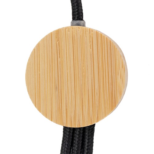 3-in-1 cable with elighted logo in a wooden casing