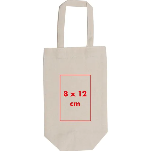 Cadeautasje van katoen voor flessen Cadeautasje van katoen voor flessen