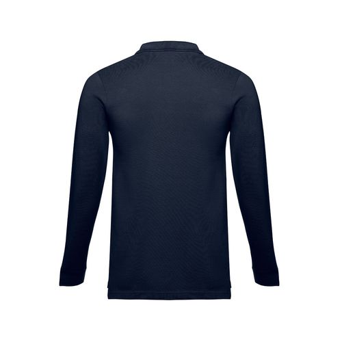 THC BERN. Polo da uomo a maniche lunghe in cotone cardato THC BERN. Polo da uomo a maniche lunghe in cotone cardato