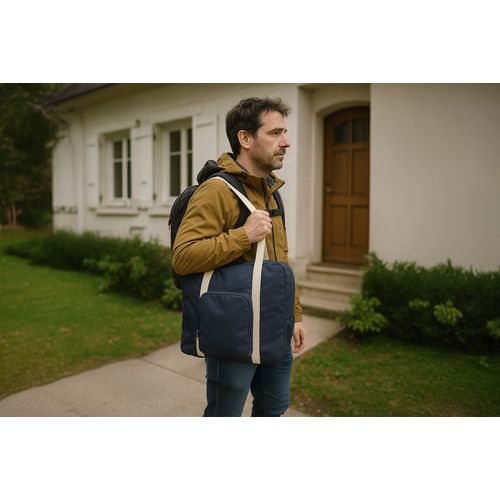 Foldable travel bag 'Tenerife', midnight blue polycotton Foldable travel bag 'Tenerife', midnight blue polycotton