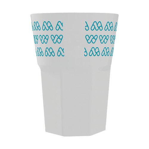 Vaso personalizado blanco opaco Fresh mojito - Serigrafiado a 1 color Vaso personalizado blanco opaco Fresh mojito - Serigrafiado a 1 color