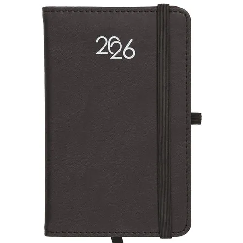 Agenda de poche hebdomadaire 2026, couverture rigide en PU thermocollé avec piqûres Agenda de poche hebdomadaire 2026, couverture rigide en PU thermocollé avec piqûres