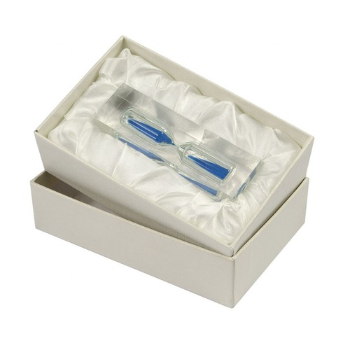 HOURGLASS PLEXI BLUE SAND - H 8cm