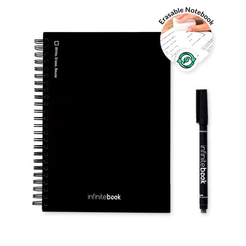 STARTER KIT INFINITEBOOK A5. Set includes an A5 "Infinitebook", cleaning kit, marker and marker holder STARTER KIT INFINITEBOOK A5. Set includes an A5 "Infinitebook", cleaning kit, marker and marker holder