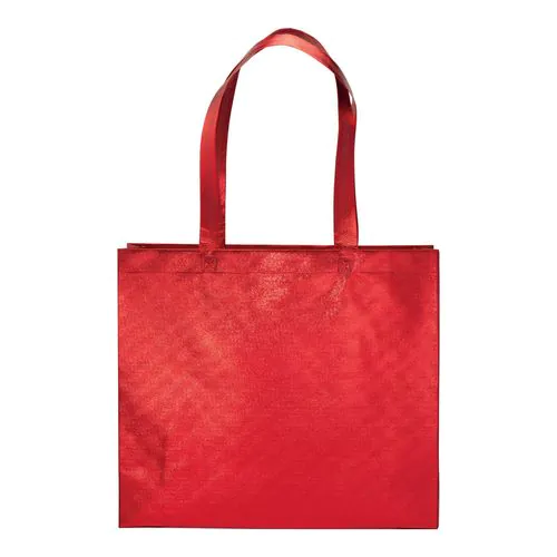 Sac shopper avec soufflet en non tissè laminé thermsoudé, anses longues Sac shopper avec soufflet en non tissè laminé thermsoudé, anses longues