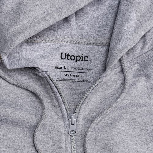 100% regenerated fabric unisex hooded sweatshirt