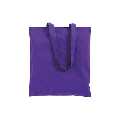 Shopper con soffietto in cotone 220 g/m2, manici lunghi Shopper con soffietto in cotone 220 g/m2, manici lunghi