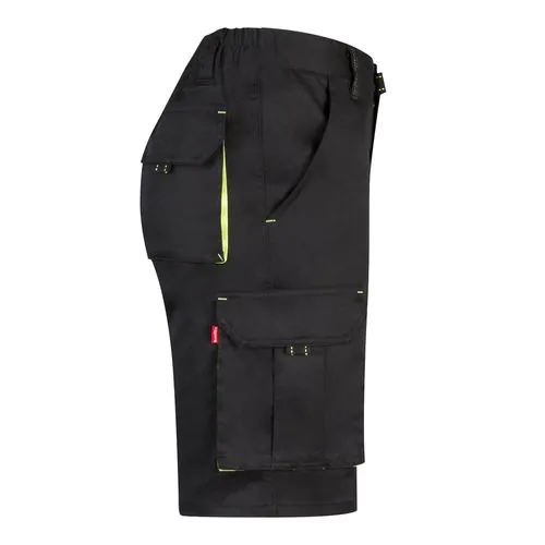 VL HEMERA. Two-tone, multi-pocket stretch Bermuda shorts (240g/m²), in cotton (46%), EME (38%) and polyester (16%)
