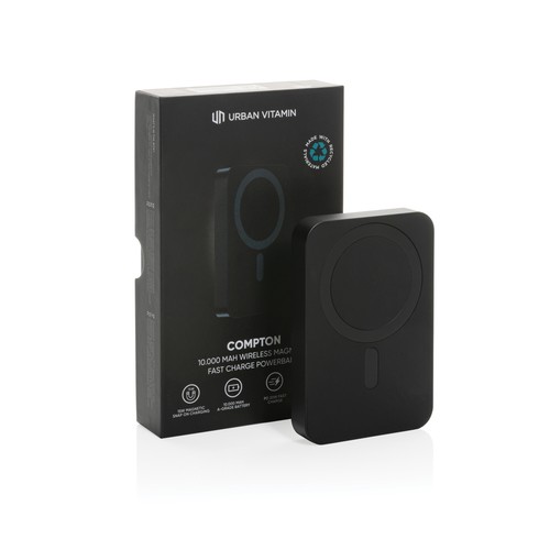 Compton RCS plastique recyclé/aluminium 10 000 mAh powerbank Compton RCS plastique recyclé/aluminium 10 000 mAh powerbank