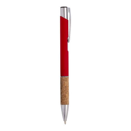 Rubberized alluminium snap pen, cork grip and chrome-plated details Rubberized alluminium snap pen, cork grip and chrome-plated details