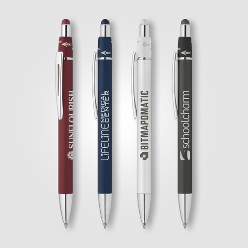 Orbit Spinner Stylo en métal chromé avec stylet