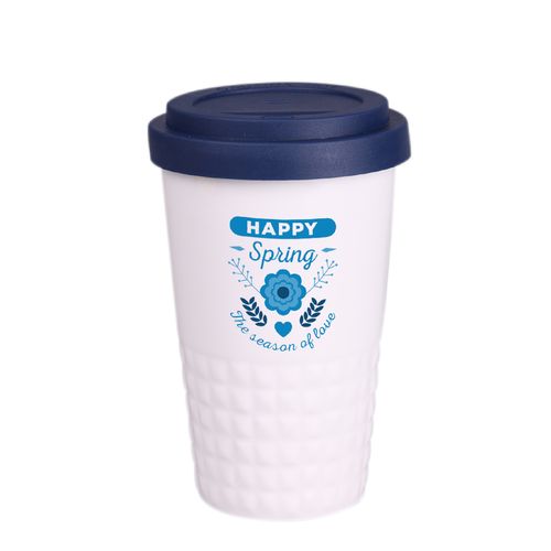 Beker Freedom Excellence Classic 280ml wit/marineblauw / donkerblauw