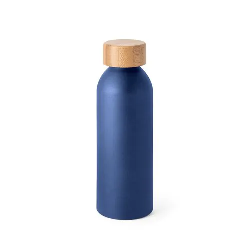 QUETA. Bouteille 550mL en aluminium avec bouchon en bambou QUETA. Bouteille 550mL en aluminium avec bouchon en bambou