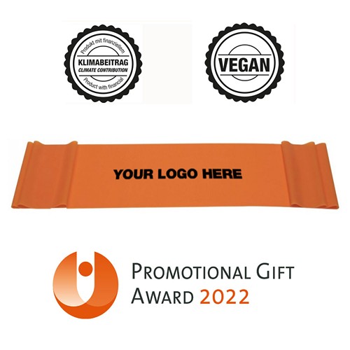 Exercise Band / Fitness Band, orange (light) - sustainable & vegan - MOQ 400 pcs.