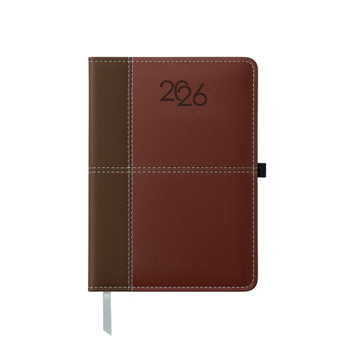 Agenda journalier 2026, couverture rigide en PU thermocollé avec piqûres sur les bords Agenda journalier 2026, couverture rigide en PU thermocollé avec piqûres sur les bords