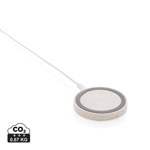Wheat Straw 5W round wireless charging pad Wheat Straw 5W round wireless charging pad
